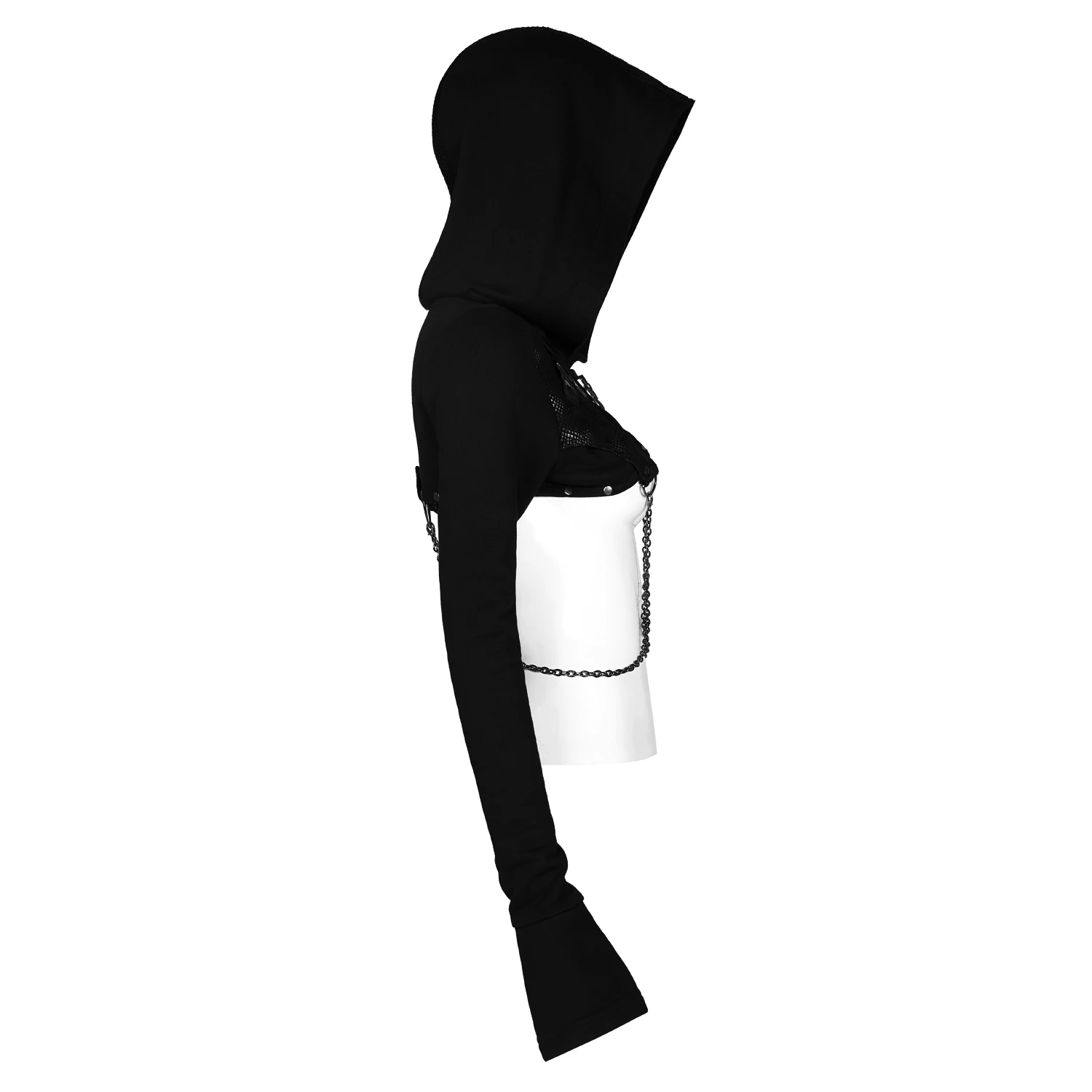 PUNK RAVE Veste Boléro 'Dark Doll' Noire 14 PUNK RAVE Veste Boléro 'Dark Doll' Noire – Image 12