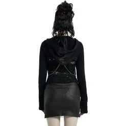 PUNK RAVE Veste Boléro 'Dark Doll' Noire 21 PUNK RAVE Veste Boléro 'Dark Doll' Noire -ALCHEMY GOTHIC shop veste bolero dark doll noire 2