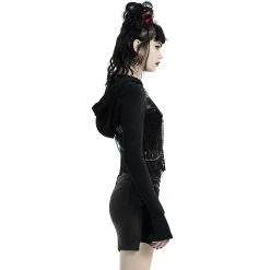 PUNK RAVE Veste Boléro 'Dark Doll' Noire 23 PUNK RAVE Veste Boléro 'Dark Doll' Noire -ALCHEMY GOTHIC shop veste bolero dark doll noire 4
