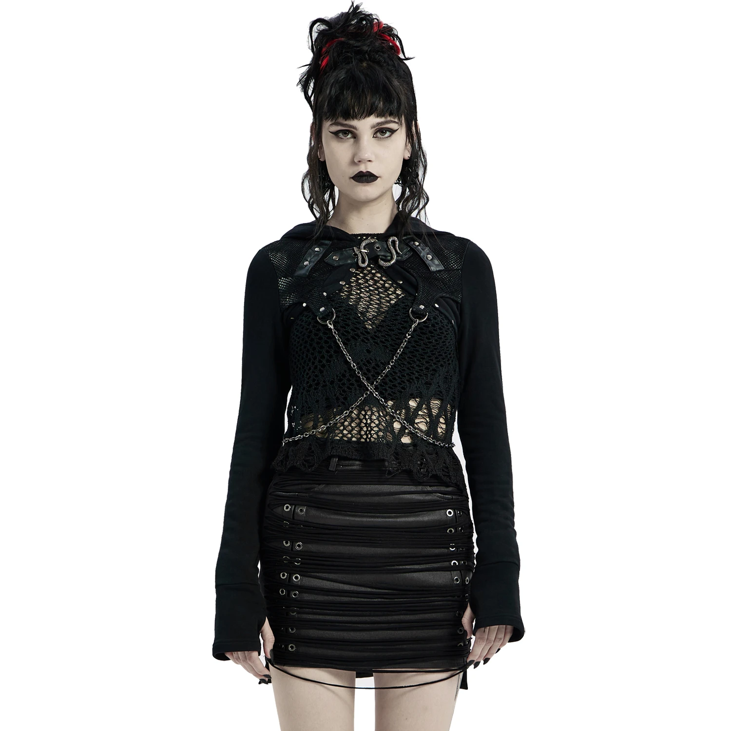 PUNK RAVE Veste Boléro 'Dark Doll' Noire 9 PUNK RAVE Veste Boléro 'Dark Doll' Noire – Image 7