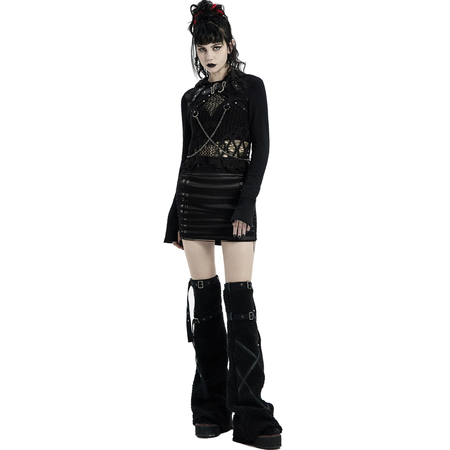 PUNK RAVE Veste Boléro 'Dark Doll' Noire 10 PUNK RAVE Veste Boléro 'Dark Doll' Noire – Image 8