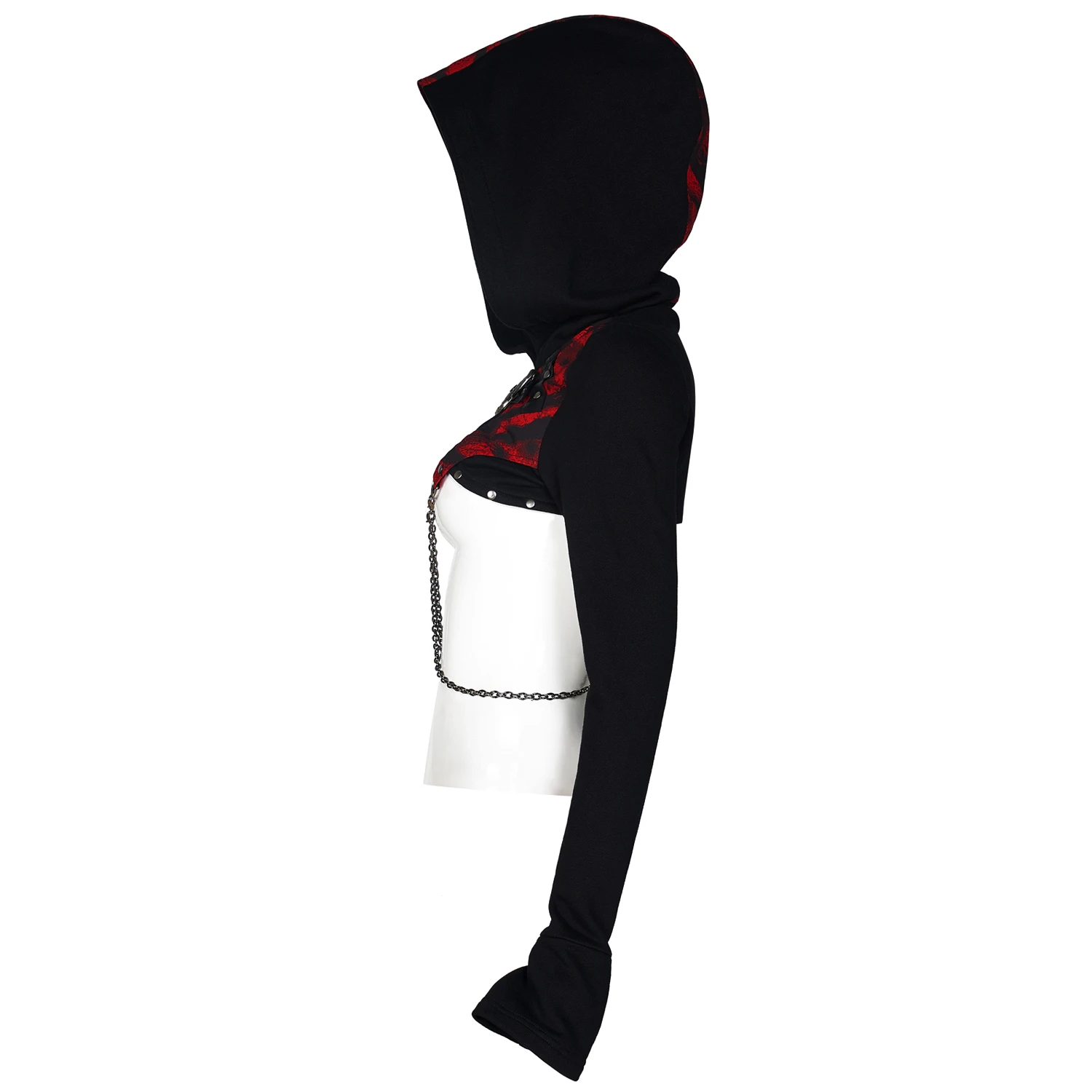 PUNK RAVE Veste Boléro 'Dark Doll' Noire Et Rouge 16 PUNK RAVE Veste Boléro 'Dark Doll' Noire Et Rouge – Image 14