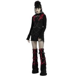 PUNK RAVE Veste Boléro 'Dark Doll' Noire Et Rouge 24 PUNK RAVE Veste Boléro 'Dark Doll' Noire Et Rouge -ALCHEMY GOTHIC shop veste bolero dark doll noire et rouge 4