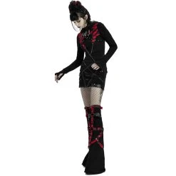PUNK RAVE Veste Boléro 'Dark Doll' Noire Et Rouge 28 PUNK RAVE Veste Boléro 'Dark Doll' Noire Et Rouge -ALCHEMY GOTHIC shop veste bolero dark doll noire et rouge 8