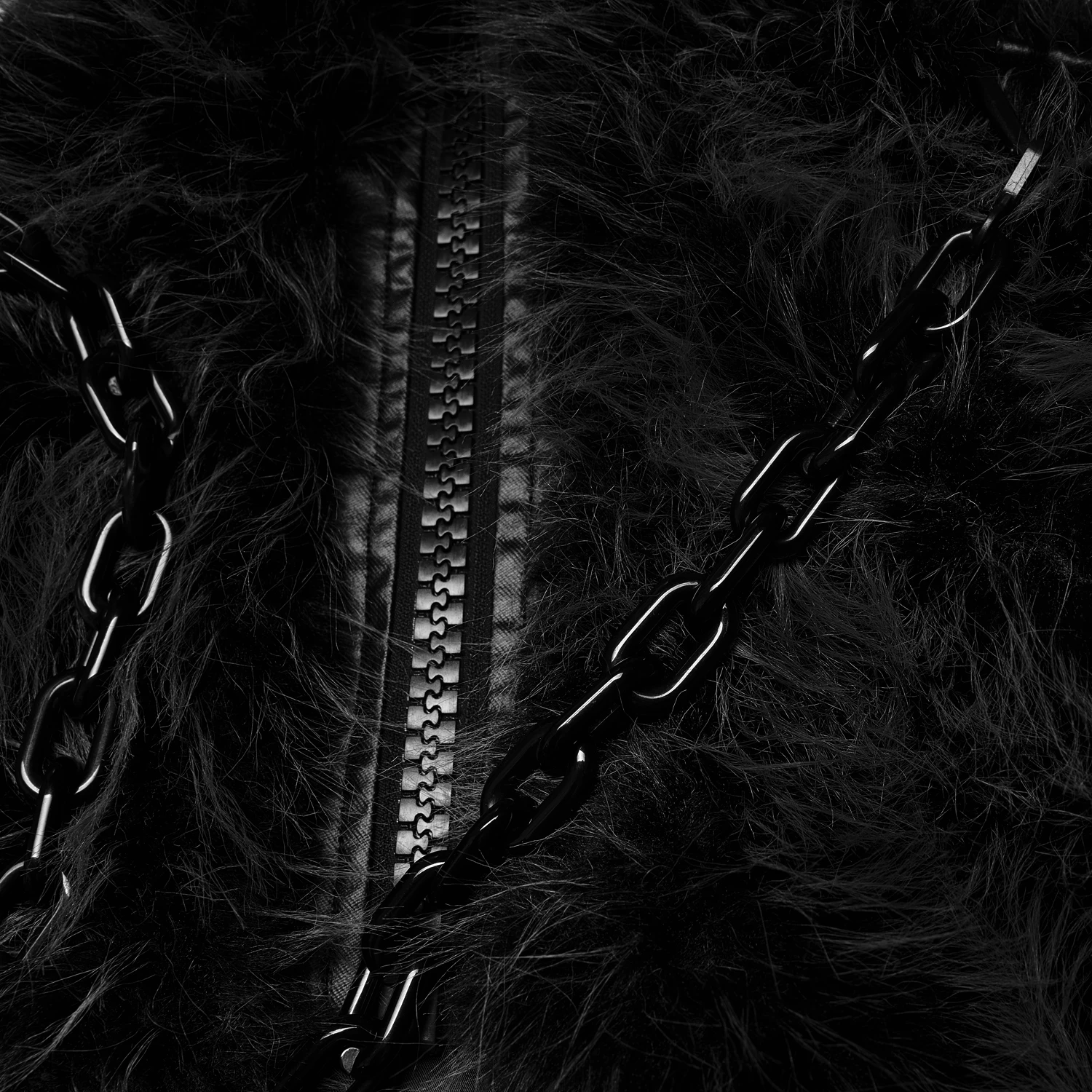 PUNK RAVE Veste 'Cassiopee' En Fausse Fourrure Noire 13 PUNK RAVE Veste 'Cassiopee' En Fausse Fourrure Noire – Image 11