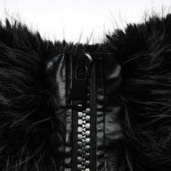 PUNK RAVE Veste 'Cassiopee' En Fausse Fourrure Noire 24 PUNK RAVE Veste 'Cassiopee' En Fausse Fourrure Noire -ALCHEMY GOTHIC shop veste cassiopee en fausse fourrure noire 9