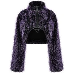 PUNK RAVE Veste 'Cassiopee' En Fausse Fourrure Pourpre