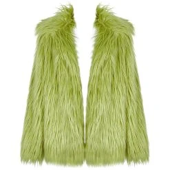 PUNK RAVE Veste 'Cthulhu' En Fausse Fourrure Verte