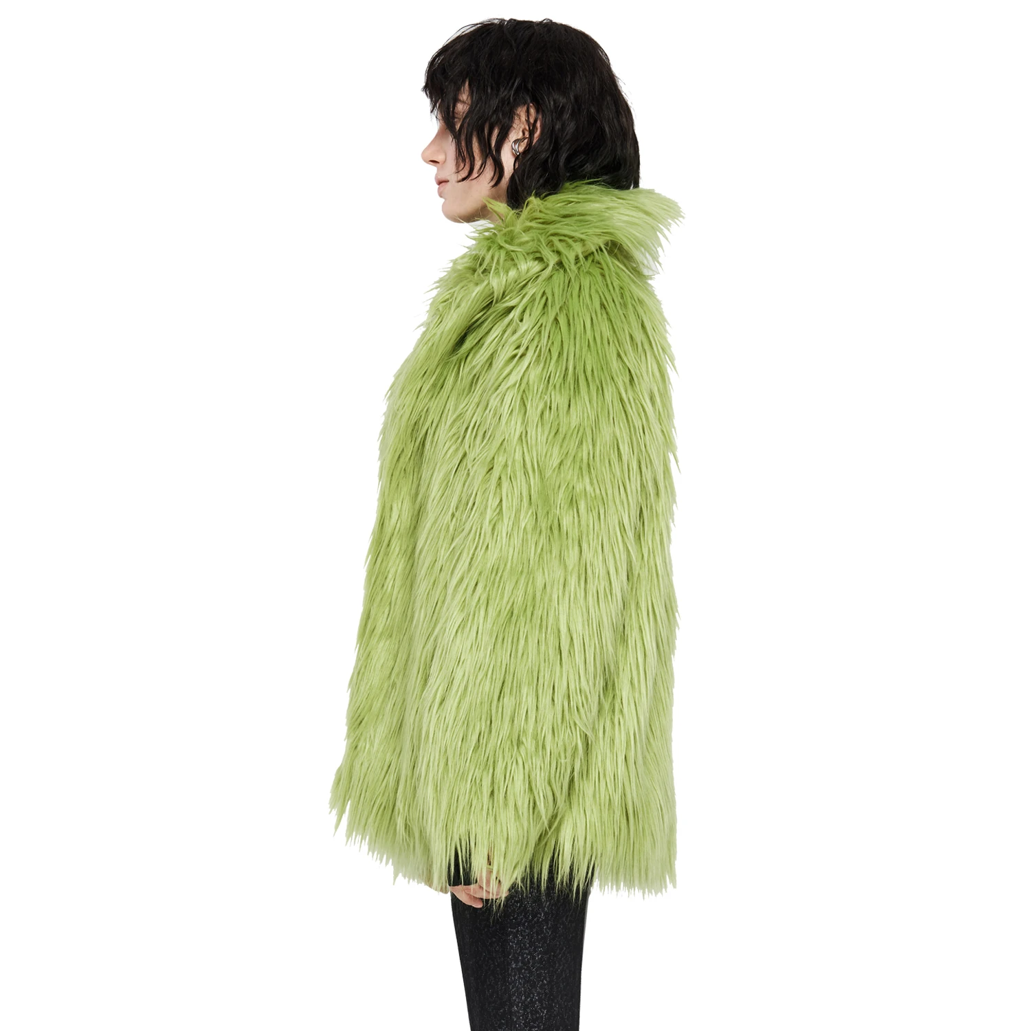 PUNK RAVE Veste 'Cthulhu' En Fausse Fourrure Verte 6 PUNK RAVE Veste 'Cthulhu' En Fausse Fourrure Verte – Image 4