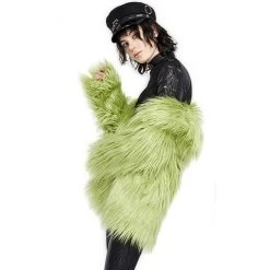 PUNK RAVE Veste 'Cthulhu' En Fausse Fourrure Verte 21 PUNK RAVE Veste 'Cthulhu' En Fausse Fourrure Verte -ALCHEMY GOTHIC shop veste cthulhu en fausse fourrure verte 5
