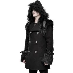 DEVIL FASHION Veste D'Hiver à Capuche 'Soldier' Noire -ALCHEMY GOTHIC shop veste d hiver a capuche soldier noire 3