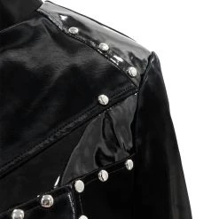 DEVIL FASHION Veste 'Draven' En Simili Cuir Noir -ALCHEMY GOTHIC shop veste draven en simili cuir noir 13