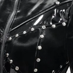 DEVIL FASHION Veste 'Draven' En Simili Cuir Noir -ALCHEMY GOTHIC shop veste draven en simili cuir noir 14