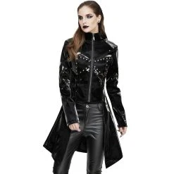 DEVIL FASHION Veste 'Draven' En Simili Cuir Noir -ALCHEMY GOTHIC shop veste draven en simili cuir noir 5