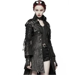 PUNK RAVE Veste Femme 'Poisonblack' Noire -ALCHEMY GOTHIC shop veste femme poisonblack noire 5