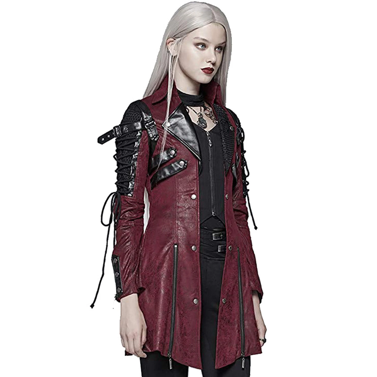 PUNK RAVE Veste Femme 'Poisonblack' Rouge 5 PUNK RAVE Veste Femme 'Poisonblack' Rouge – Image 4