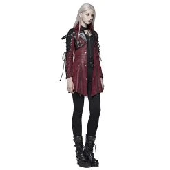 PUNK RAVE Veste Femme 'Poisonblack' Rouge 26 PUNK RAVE Veste Femme 'Poisonblack' Rouge -ALCHEMY GOTHIC shop veste femme poisonblack rouge 5