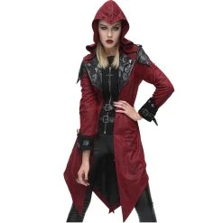 DEVIL FASHION Veste Femmes à Capuche 'Assasins Creed' Rouge -ALCHEMY GOTHIC shop veste femmes a capuche assasins creed rouge 6
