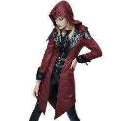 DEVIL FASHION Veste Femmes à Capuche 'Assasins Creed' Rouge -ALCHEMY GOTHIC shop veste femmes a capuche assasins creed rouge 8