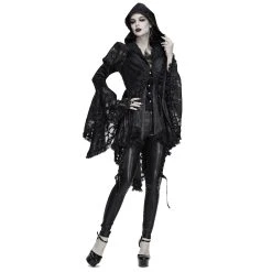 DEVIL FASHION Veste Femmes à Capuche 'Elegant Lace' Noire -ALCHEMY GOTHIC shop veste femmes a capuche elegant lace noire 10