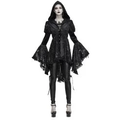 DEVIL FASHION Veste Femmes à Capuche 'Elegant Lace' Noire -ALCHEMY GOTHIC shop veste femmes a capuche elegant lace noire 12