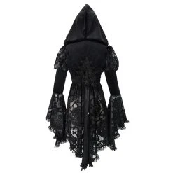 DEVIL FASHION Veste Femmes à Capuche 'Elegant Lace' Noire -ALCHEMY GOTHIC shop veste femmes a capuche elegant lace noire 16