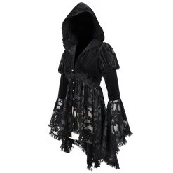 DEVIL FASHION Veste Femmes à Capuche 'Elegant Lace' Noire -ALCHEMY GOTHIC shop veste femmes a capuche elegant lace noire 17