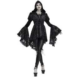 DEVIL FASHION Veste Femmes à Capuche 'Elegant Lace' Noire -ALCHEMY GOTHIC shop veste femmes a capuche elegant lace noire 6