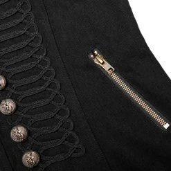 PUNK RAVE Veste-Gilet 2 En 1 'The Smog' Noire 39 PUNK RAVE Veste-Gilet 2 En 1 'The Smog' Noire -ALCHEMY GOTHIC shop veste gilet 2 en 1 the smog noire 17