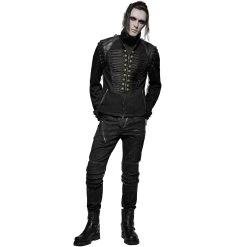 PUNK RAVE Veste-Gilet 2 En 1 'The Smog' Noire 27 PUNK RAVE Veste-Gilet 2 En 1 'The Smog' Noire -ALCHEMY GOTHIC shop veste gilet 2 en 1 the smog noire 5