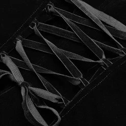 PUNK RAVE Veste Gothique 'Dark Doll' En Velours Noire -ALCHEMY GOTHIC shop veste gothique dark doll en velours noire 11