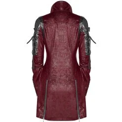 PUNK RAVE Veste Homme 'Poisonblack' Rouge Et Noire -ALCHEMY GOTHIC shop veste homme poisonblack rouge et noire 14