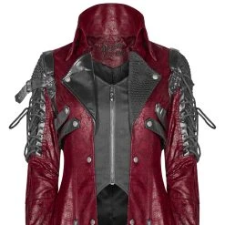 PUNK RAVE Veste Homme 'Poisonblack' Rouge Et Noire -ALCHEMY GOTHIC shop veste homme poisonblack rouge et noire 16