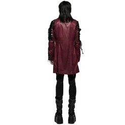 PUNK RAVE Veste Homme 'Poisonblack' Rouge Et Noire -ALCHEMY GOTHIC shop veste homme poisonblack rouge et noire 2