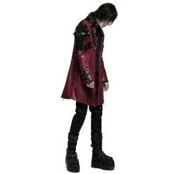 PUNK RAVE Veste Homme 'Poisonblack' Rouge Et Noire -ALCHEMY GOTHIC shop veste homme poisonblack rouge et noire 5