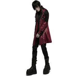 PUNK RAVE Veste Homme 'Poisonblack' Rouge Et Noire -ALCHEMY GOTHIC shop veste homme poisonblack rouge et noire 6