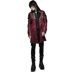 PUNK RAVE Veste Homme 'Poisonblack' Rouge Et Noire -ALCHEMY GOTHIC shop veste homme poisonblack rouge et noire 8