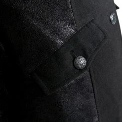 PUNK RAVE Veste Longue Noire 'Black Dragon' Avec Capuche... -ALCHEMY GOTHIC shop veste longue noire black dragon avec capuche pointue amovible 37