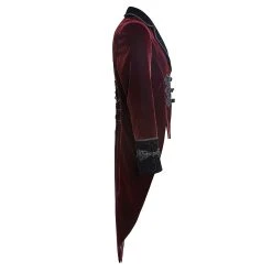 PUNK RAVE Veste Queue De Pie 'Bloodborne' En Velours Rouge Sang -ALCHEMY GOTHIC shop veste queue de pie bloodborne en velours rouge sang 10