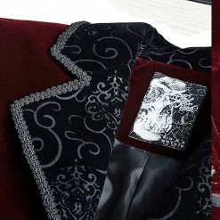 PUNK RAVE Veste Queue De Pie 'Bloodborne' En Velours Rouge Sang -ALCHEMY GOTHIC shop veste queue de pie bloodborne en velours rouge sang 11