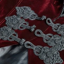 PUNK RAVE Veste Queue De Pie 'Bloodborne' En Velours Rouge Sang -ALCHEMY GOTHIC shop veste queue de pie bloodborne en velours rouge sang 12