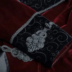 PUNK RAVE Veste Queue De Pie 'Bloodborne' En Velours Rouge Sang -ALCHEMY GOTHIC shop veste queue de pie bloodborne en velours rouge sang 14