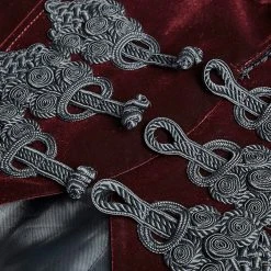 PUNK RAVE Veste Queue De Pie 'Bloodborne' En Velours Rouge Sang -ALCHEMY GOTHIC shop veste queue de pie bloodborne en velours rouge sang 17