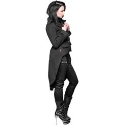 QUEEN OF DARKNESS Veste Queue De Pie 'Vampirella' Noire -ALCHEMY GOTHIC shop veste queue de pie vampirella noire 2