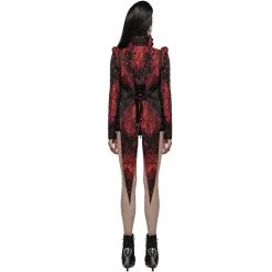 PUNK RAVE Veste Queue De Pie 'Versailles' Rouge Et Noire -ALCHEMY GOTHIC shop veste queue de pie versailles rouge et noire 2