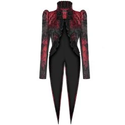 PUNK RAVE Veste Queue De Pie 'Versailles' Rouge Et Noire -ALCHEMY GOTHIC shop veste queue de pie versailles rouge et noire 6
