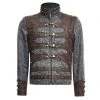 PUNK RAVE Veste Steampunk 'Aviator' Noire Délavée Et Marron 2 PUNK RAVE Veste Steampunk 'Aviator' Noire Délavée Et Marron -ALCHEMY GOTHIC shop veste steampunk aviator noire delavee et marron