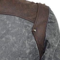 PUNK RAVE Veste Steampunk 'Aviator' Noire Délavée Et Marron -ALCHEMY GOTHIC shop veste steampunk aviator noire delavee et marron 8