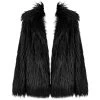 PUNK RAVE Veste 'Wolverine' En Fausse Fourrure Noire -ALCHEMY GOTHIC shop veste wolverine en fausse fourrure noire