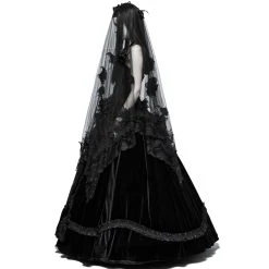 PUNK RAVE Voile 'Gardenia' Noir -ALCHEMY GOTHIC shop voile gardenia noir 3